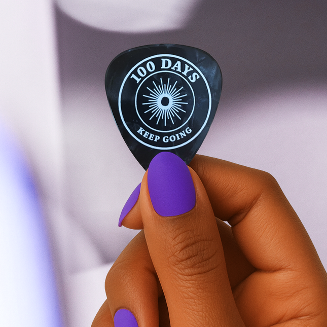 100 Days Milestone Plectrum — Keep Going